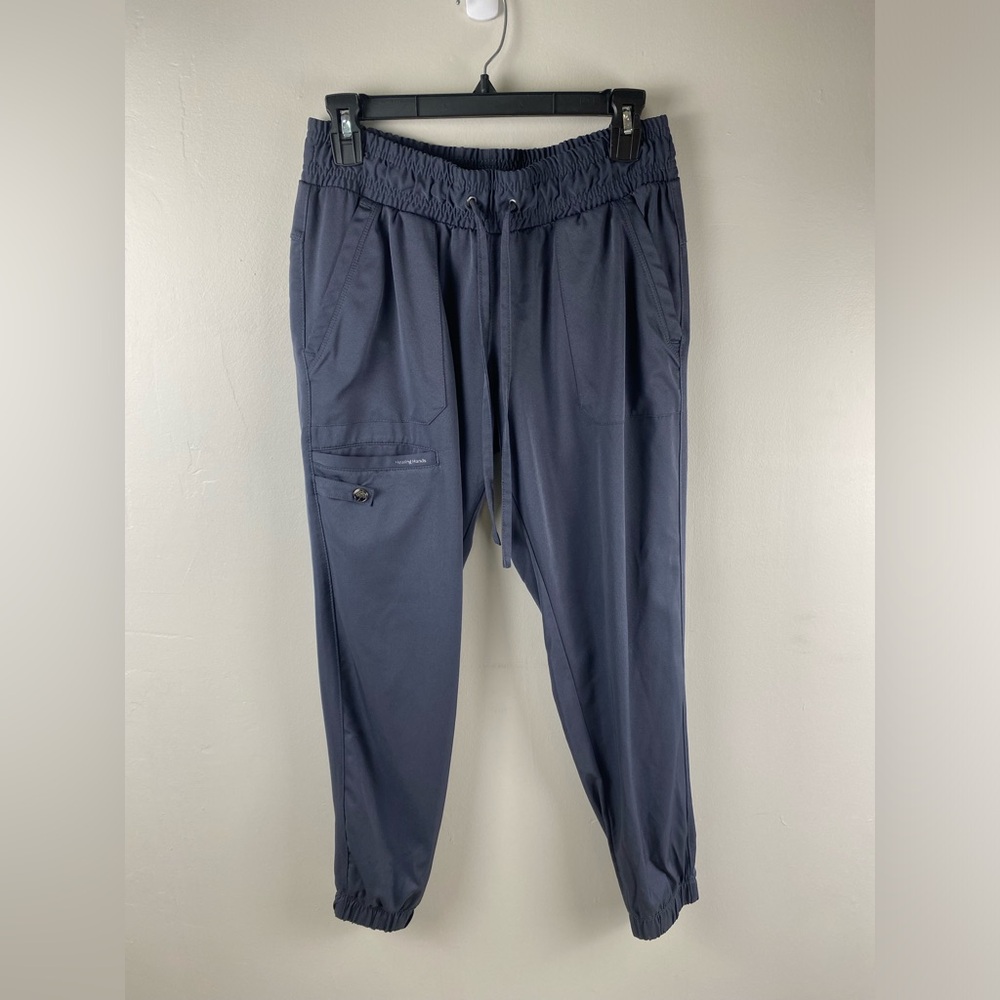 Healing Hands Women's Gray Scrub Set - SP Renee Joggers & Small Monica Top - Picture 3 of 6